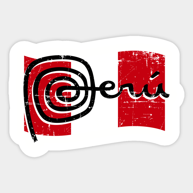 Bandera del Perú Marca Perú Marca Peru Sticker TeePublic